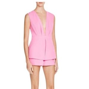 Mustard Seed Deep V Pink Romper/Jumpsuit